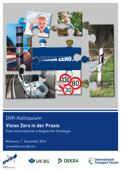DVR-Kolloquium Vision Zero in der Praxis