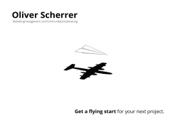 CV herunterladen - Oliver Scherrer