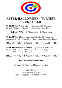 after halloween - turnier