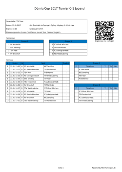 D&uuml;mig Cup 2017 Turnier C-1 Jugend
