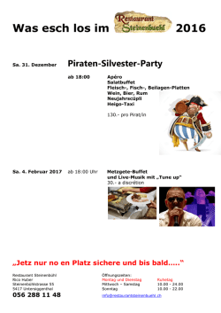 INFO`s - Restaurant Steinenb&uuml;hl