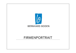 firmenportrait - Bernhard Boden AG