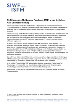 Einf&uuml;hrung des Multisource Feedback (MSF) in der &auml;rztlichen