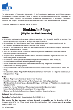 Direktor/in Pflege - jobs.NZZ.ch, Jobs