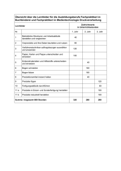 Rahmenlehrplan-Empfehlung