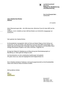 Landeshauptstadt München Referat für Stadtplanung und