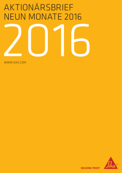 aktionärsbrief neun monate 2016