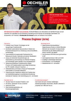 Process Engineer (m/w)