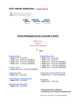 JETZT ONLINE ANMELDENunter www.smgv.ch