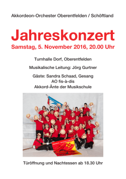 Programm ( PDF ) - Akkordeon Orchester Oberentfelden/Schöftland