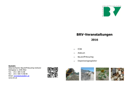 BRV-Veranstaltungen 2016-17