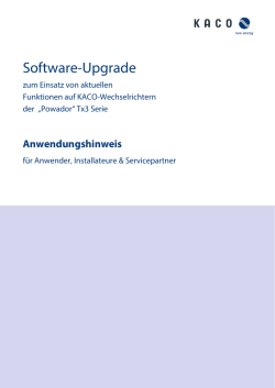 Software-Upgrade - KACO new energy