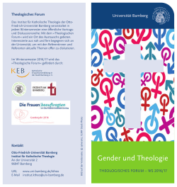 Gender und Theologie - Universität Bamberg