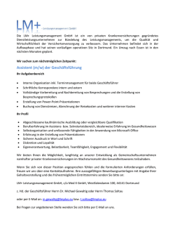 Assistent (m/w) der Geschäftsführung