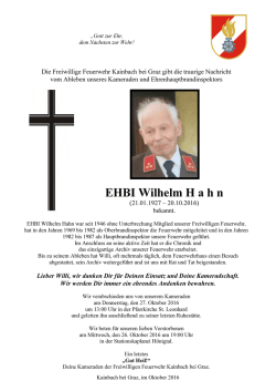EHBI Wilhelm H ahn - Freiwillige Feuerwehr Kainbach bei Graz
