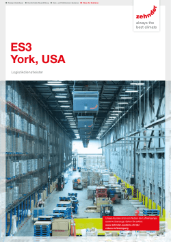 ES3 York, USA - Zehnder Group Schweiz AG