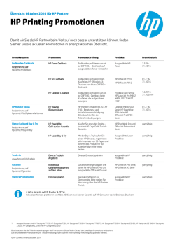 HP Printing Promotionen