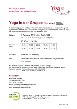 06.02.2017 - 24.04.2017 - Yoga Wiesbaden Katharina Jäschke