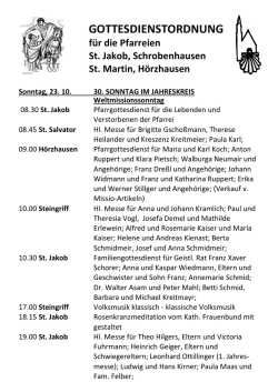 gottesdienstordnung