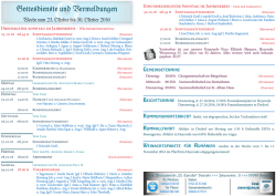 Gottesdienste und Vermeldungen
