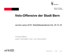 Velo-Offensive der Stadt Bern