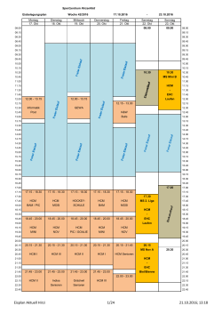 Eisbelegungsplan - Sportzentrum Hirzenfeld