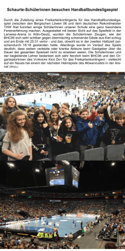 Schaurte-Schülerinnen besuchen Handballbundesligaspiel