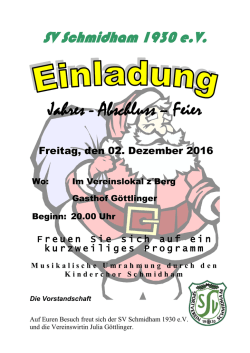Jahres - Abschluss &ndash; Feier