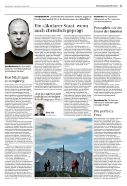 Ein s&auml;kularer Staat, wenn auch christlich gepr&auml;gt - lu