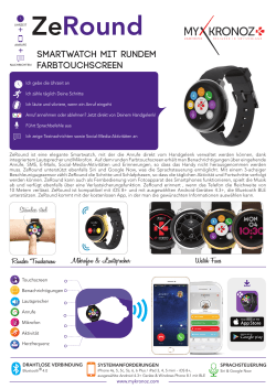 smartwatch mit rundem farbtouchscreen