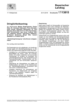 Dringlichkeitsantrag