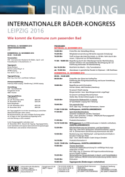 einladung - IAB - Internationale Akademie f&uuml;r B&auml;der-, Sport