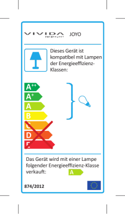 JOYO Dieses Ger&auml;t ist kompatibel mit Lampen der Energieeffizienz