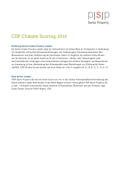 CDP Climate Scoring 2016