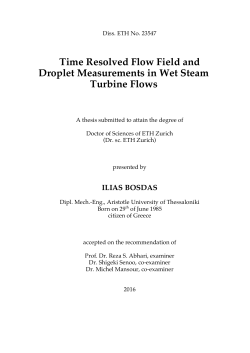 Time Resolved Flow Field and Droplet - ETH E