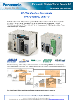 (Sigma) und FP2 - Panasonic Electric Works Europe AG