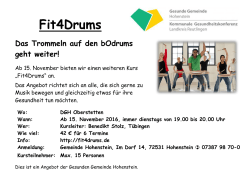 Fit4Drums - Gemeinde Hohenstein
