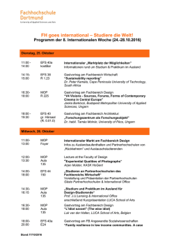 FH goes international - Fachhochschule Dortmund