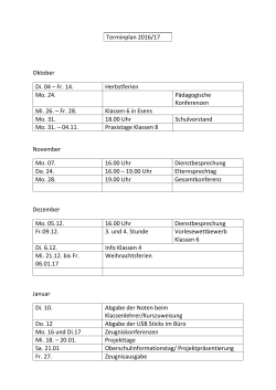 Terminplan 2016/17 - Oberschule Esterwegen