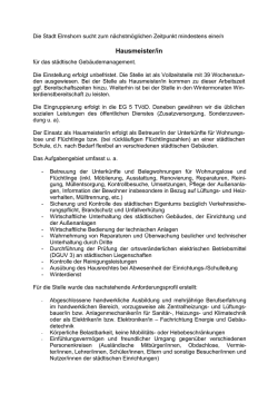 Hausmeister/in - Stadt Elmshorn