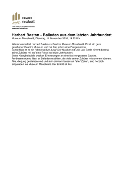 Herbert Basten - Balladen aus dem letzten Jahrhundert