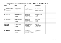 Mitgliederversammlungen 2016 – BZV NORDBADEN Stand 11.10