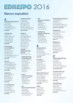 Espositori 2014 / Aussteller 2014 / Exposants 2014