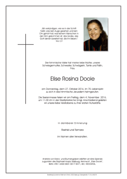 Doole Elise - Bestattung Buchsteiner Wallmann Salzburg