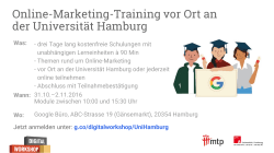 Online-Marketing-Training vor Ort an der Universität Hamburg