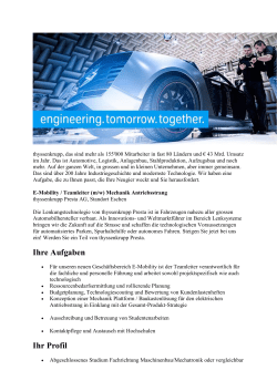 E-Mobility / Teamleiter (m/w)