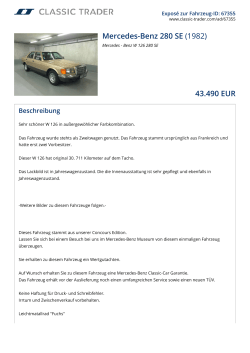 Mercedes-Benz 280 SE (1982) 43.490 EUR