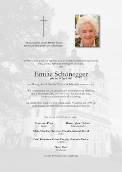 Emilie Schönegger - Bestattung Jung, Salzburg