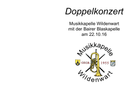 zum Konzertprogramm - Musikkapelle Wildenwart