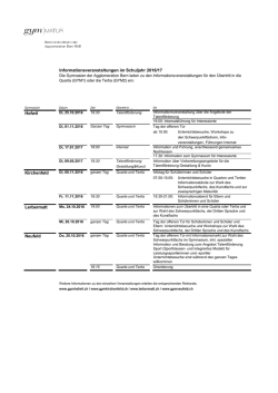 Info-Tage der Gymnasien